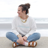Embroidered Cottage Style Sweatshirt by Sara Fitz