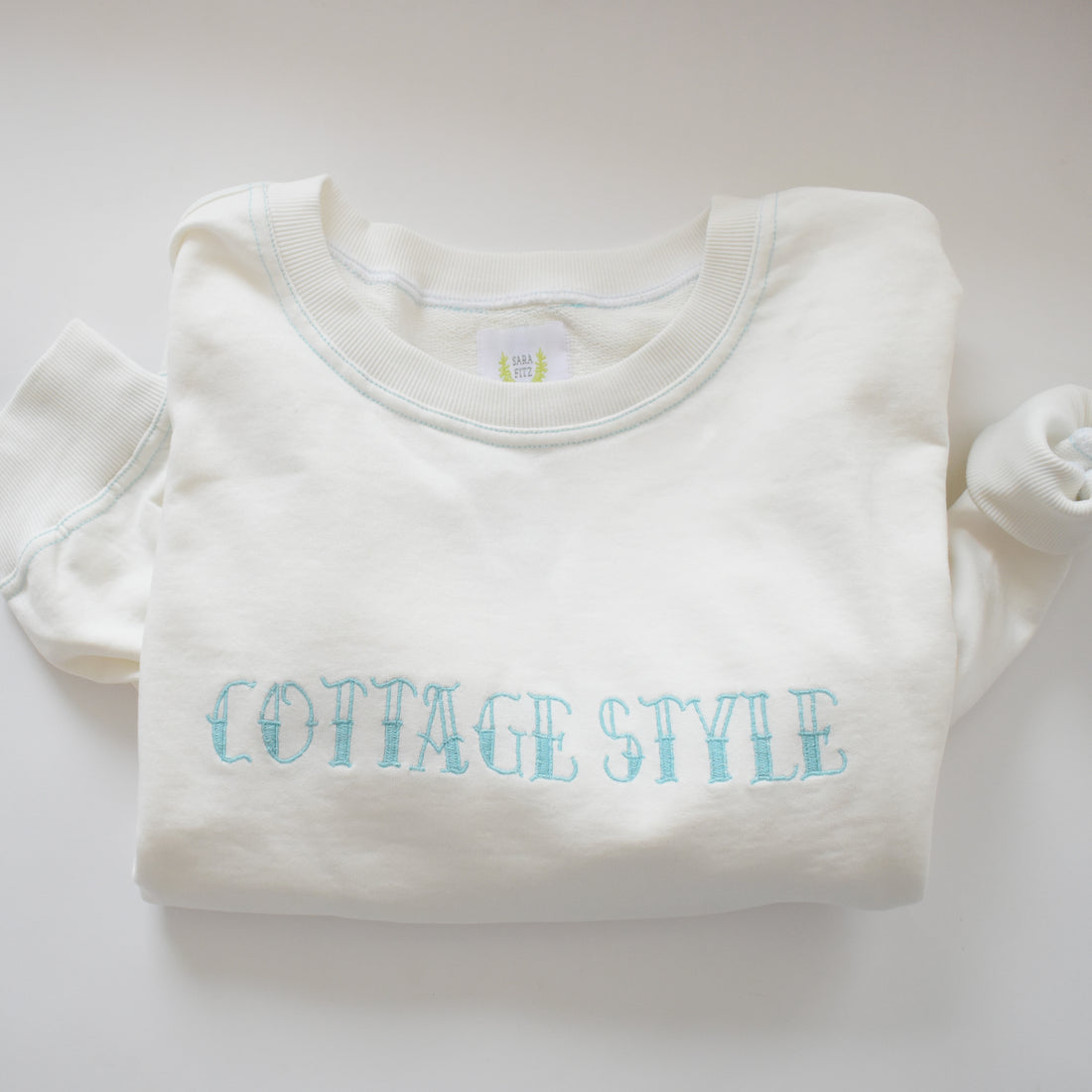 Embroidered Cottage Style Sweatshirt by Sara Fitz
