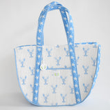 Expandable Tote, Blue Lobster by Sara Fitz