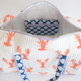 Weekender Tote, Lobster by Sara Fitz