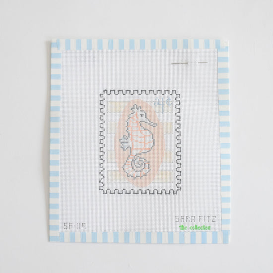 Seahorse Stamp Needlepoint