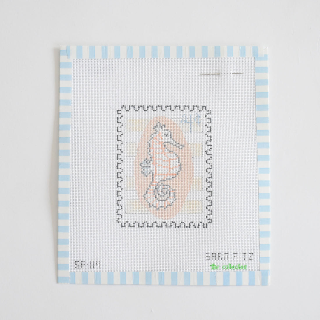 Seahorse Stamp Needlepoint