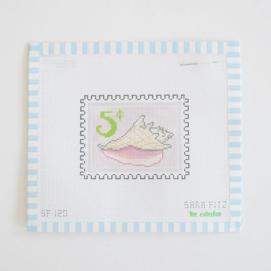 Shell Stamp Needlepoint