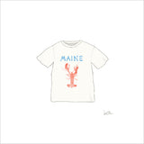 Maine Tee Art Print by Sara Fitz