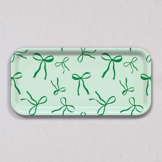 Small Green Bows Tray