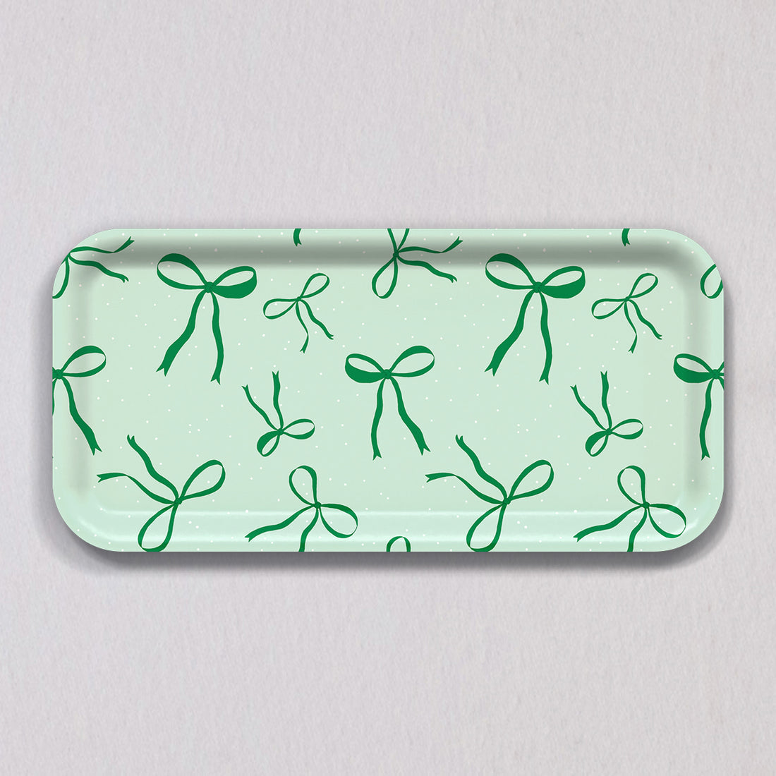 Small Green Bows Tray