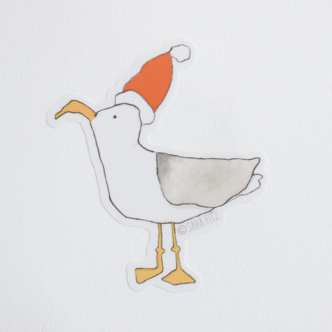 Santa Gull Sticker