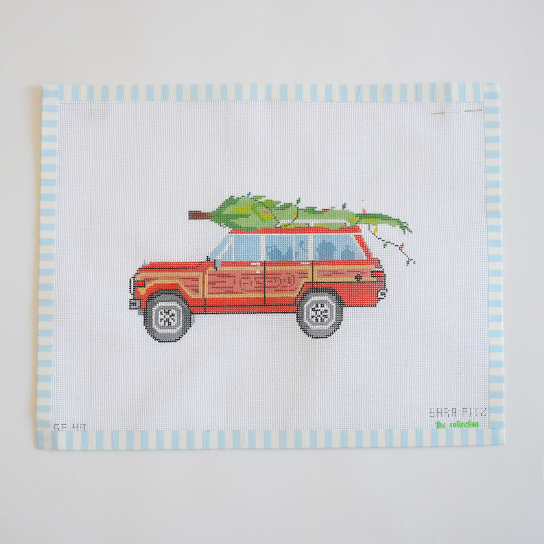 Tree Topped Wagon Needlepoint