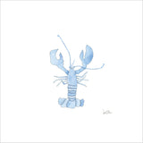 Blue Lobster Art Print by Sara Fitz