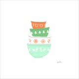 Vintage Mixing Bowls Art Print by Sara Fitz