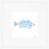 Blue Fish Art Print by Sara Fitz