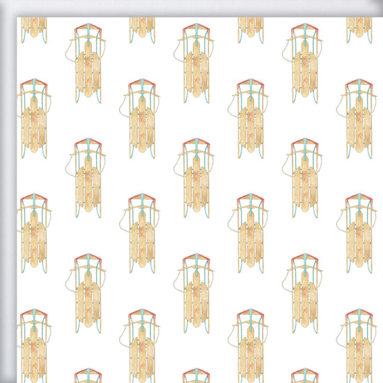 Sled Gift Wrap by Sara Fitz