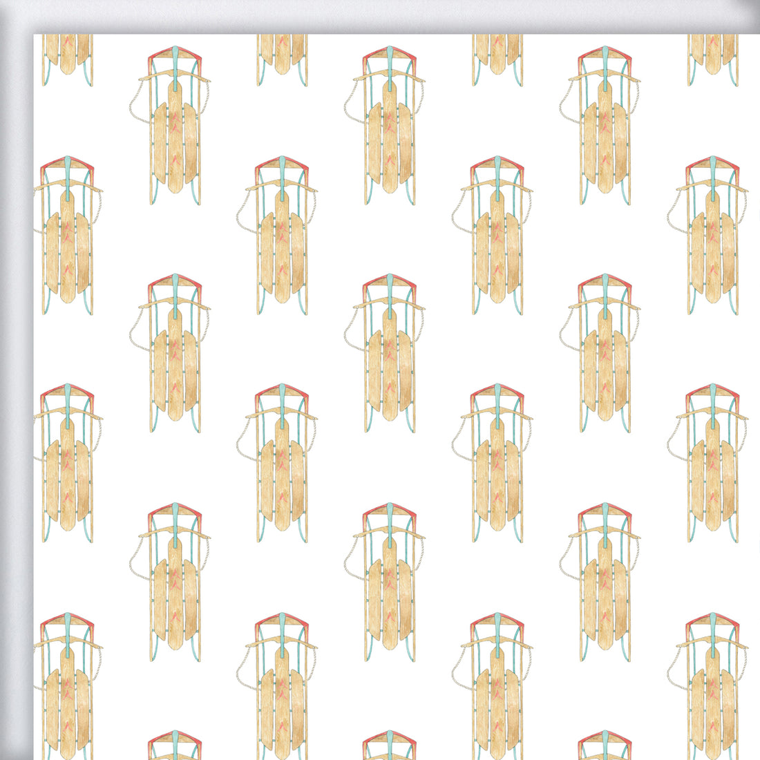 Sled Gift Wrap by Sara Fitz