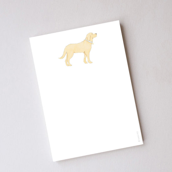 Golden Pup Notepad by Sara Fitz
