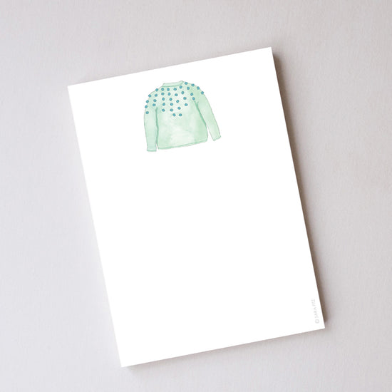 Pom Pom Sweater Notepad by Sara Fitz