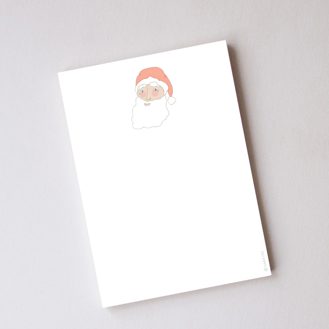 Jolly Santa Notepad by Sara Fitz