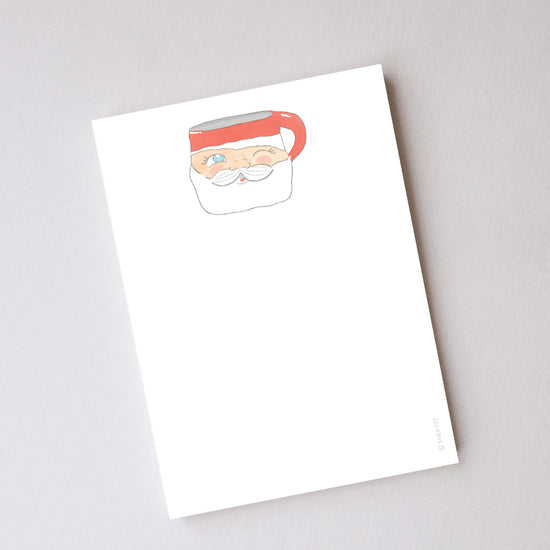 Santa Mug Notepad by Sara Fitz