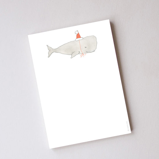 Santa Whale Notepad by Sara Fitz