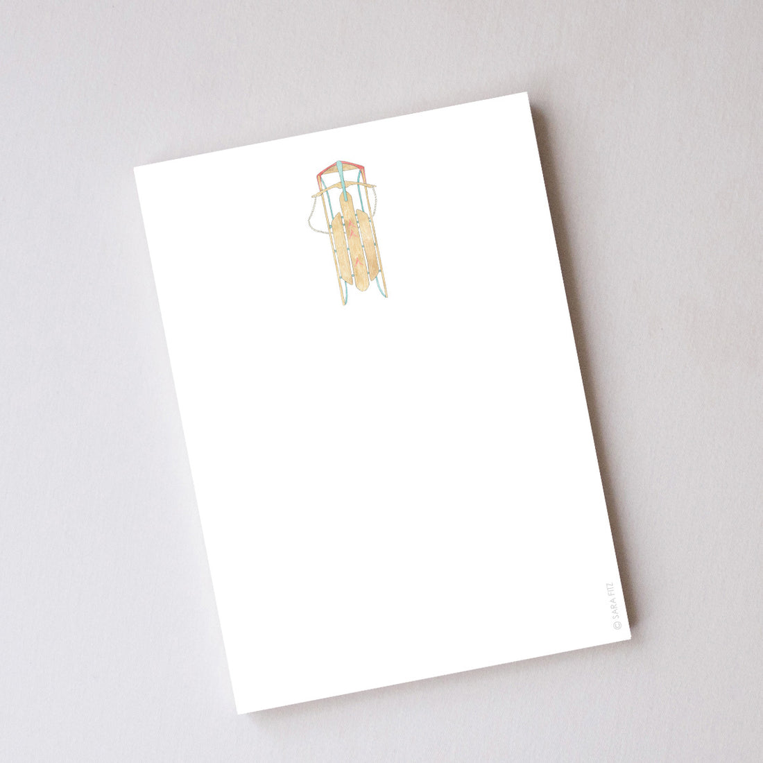 Sled Notepad by Sara Fitz