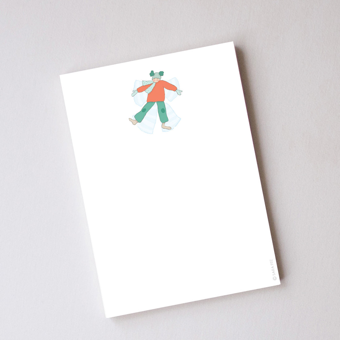 Snow Angel Notepad by Sara Fitz