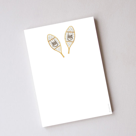 Snow Shoe Notepad by Sara Fitz