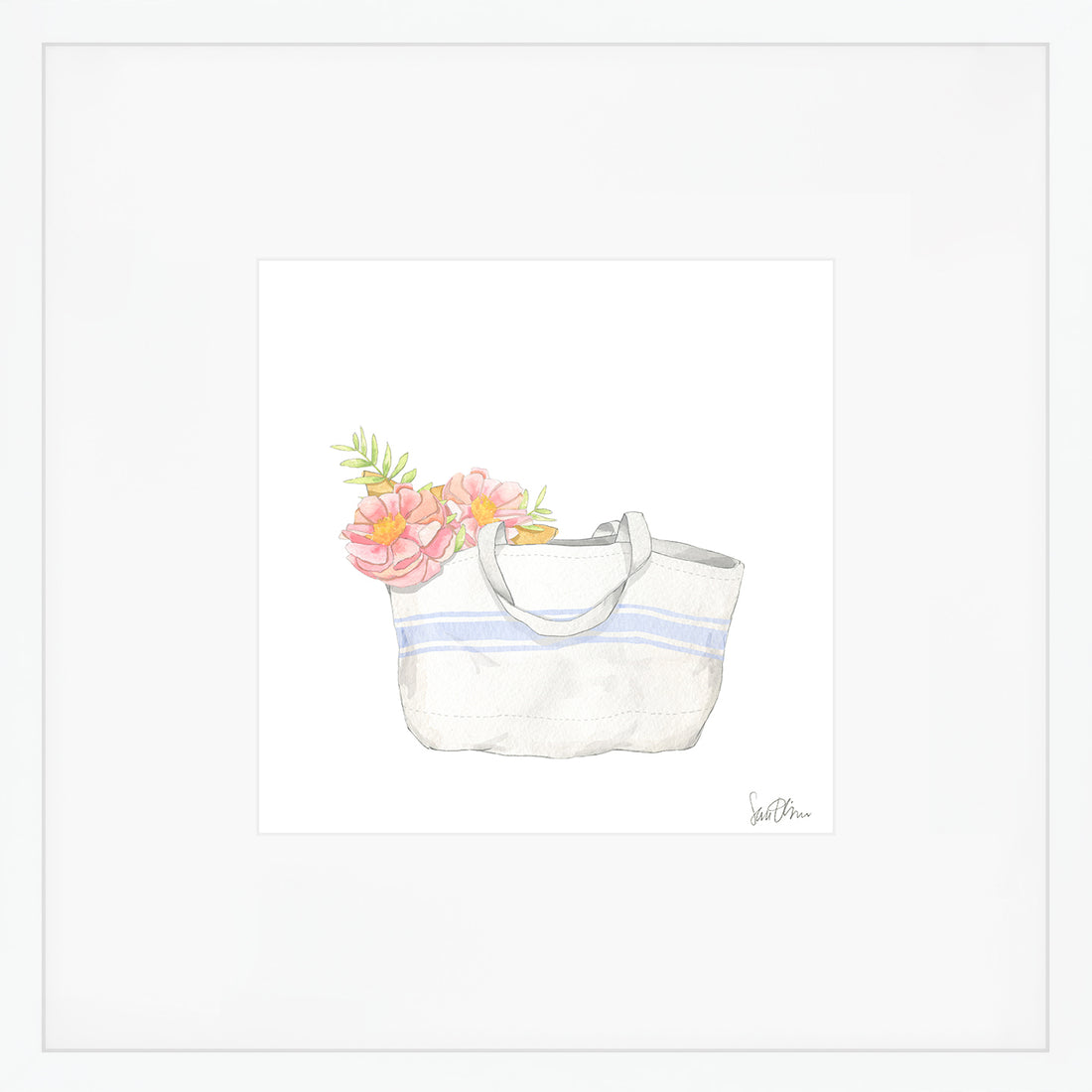 French Stripe Tote Art Print by Sara Fitz