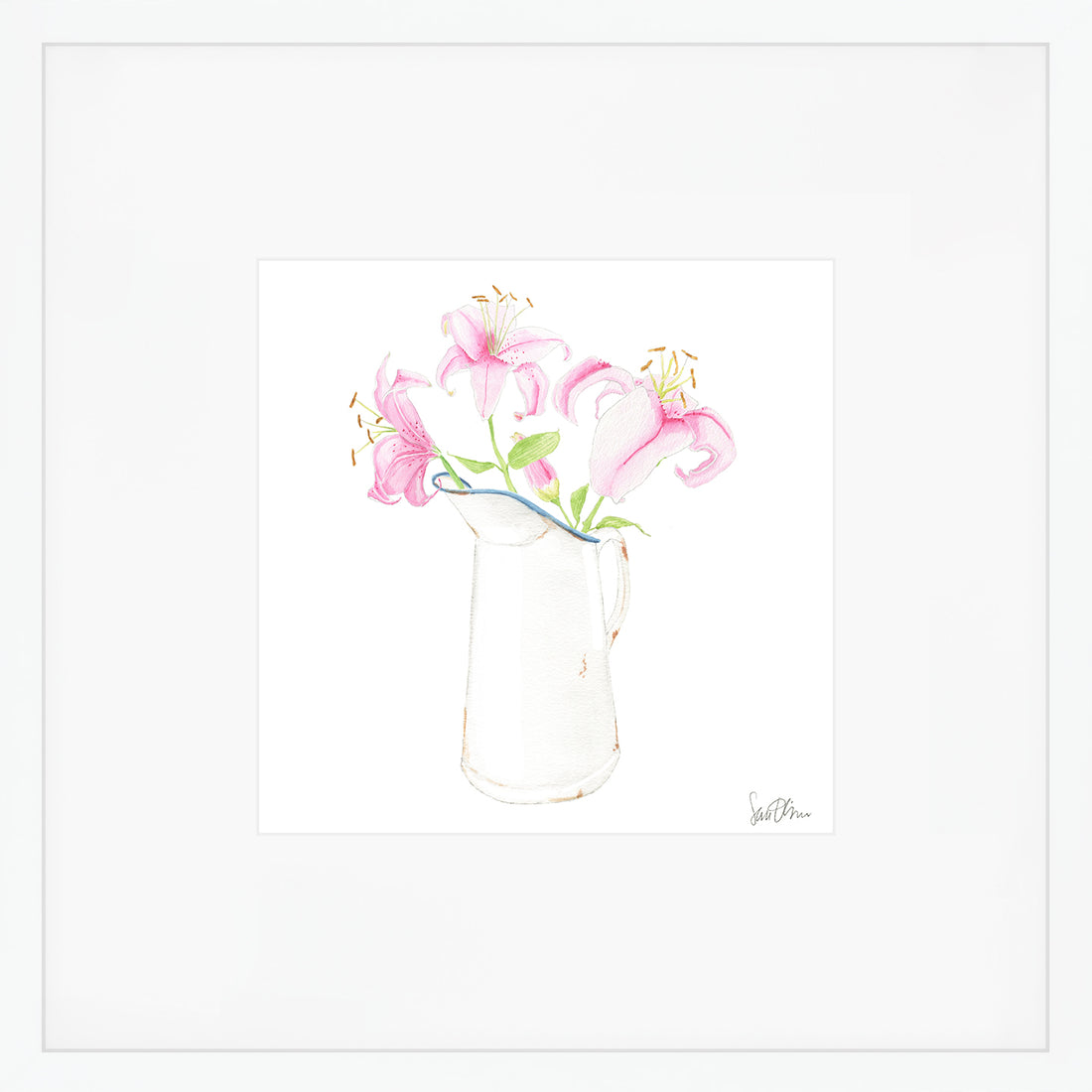Lilies Art Print by Sara Fitz