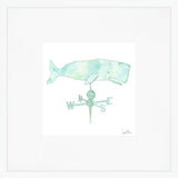 Whale Weathervane Art Print by Sara Fitz