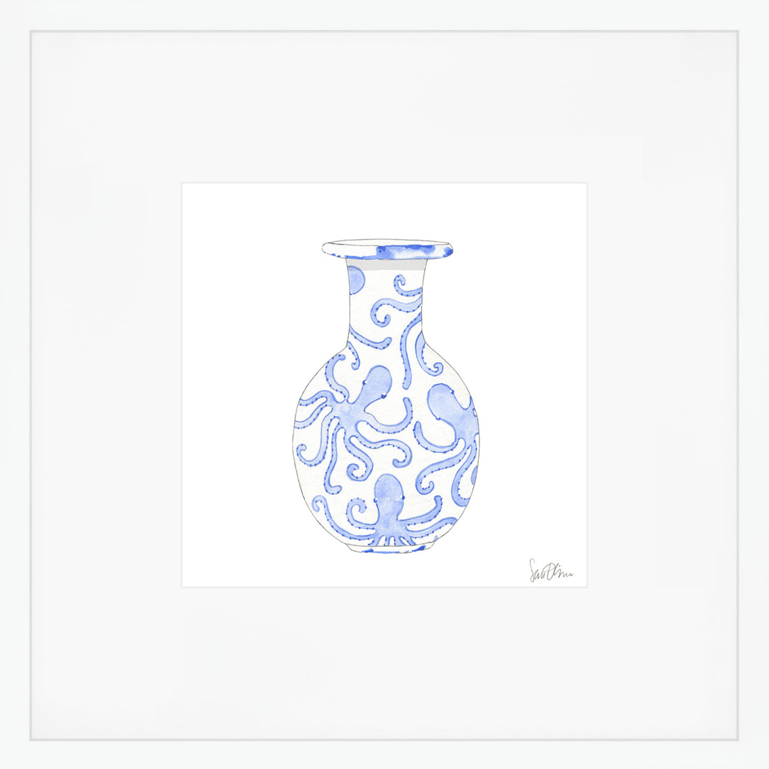 Nautical Ginger Jar, Octopus Art Print