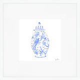 Nautical Ginger Jar, Lobster Art Print by Sara Fitz