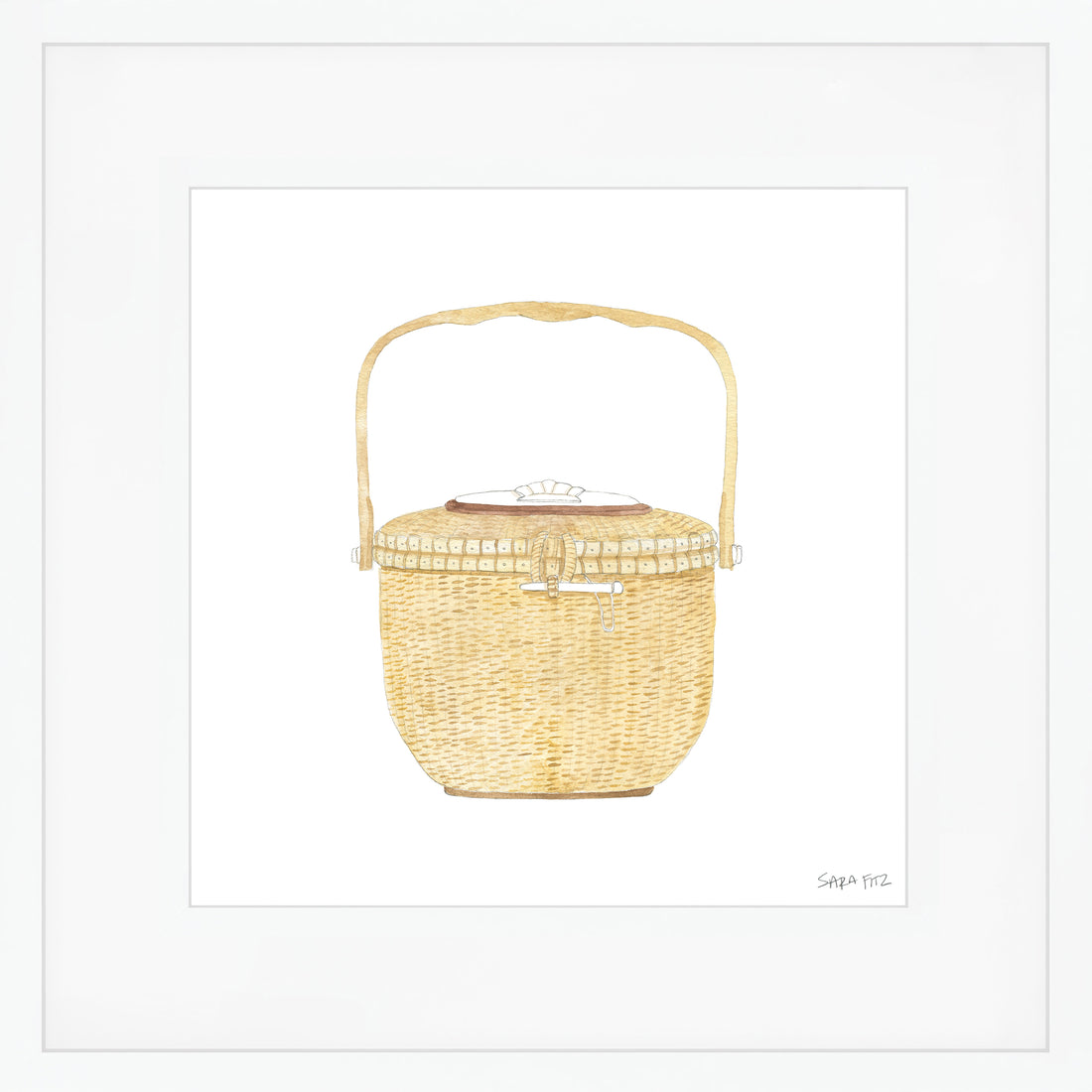 Nantucket Basket Mega Art Print by Sara Fitz