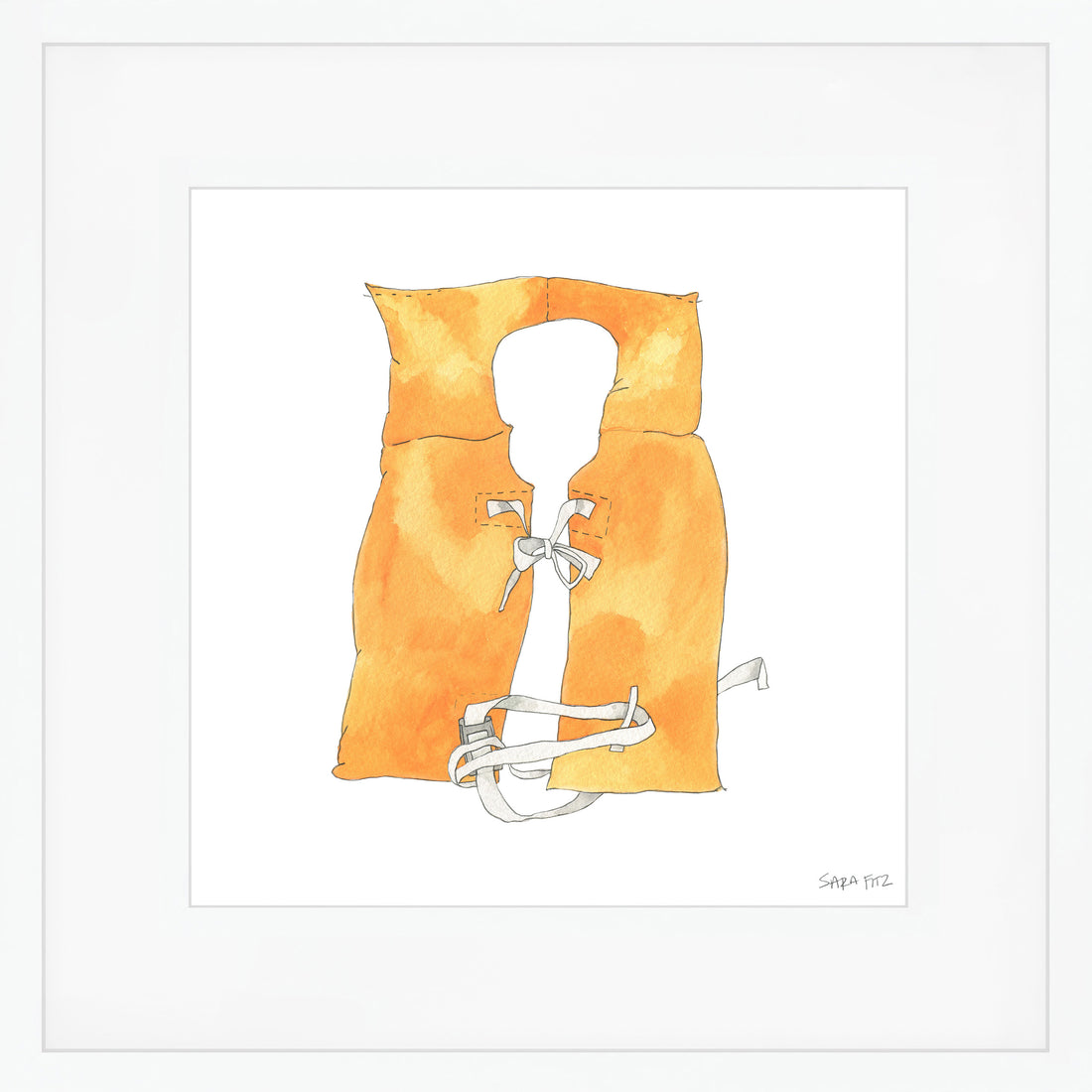 Life Jacket Mega Art Print by Sara Fitz