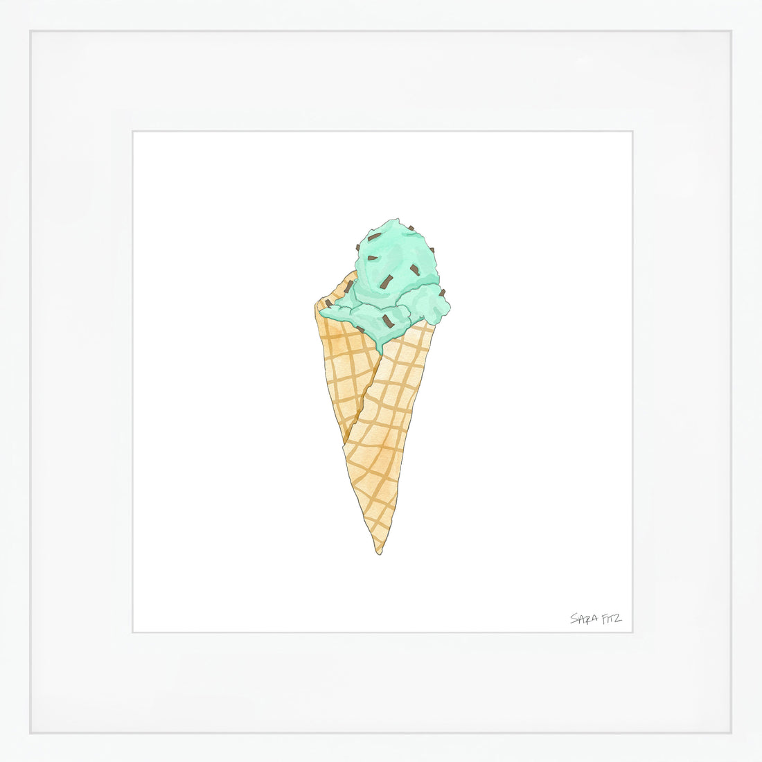 Mint Gelato Mega Art Print by Sara Fitz