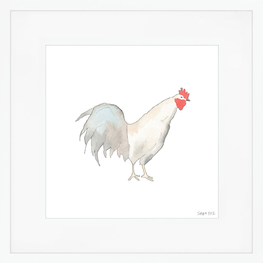 Rooster Mega Art Print by Sara Fitz