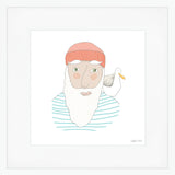 Skipper Stripes Mega Art Print by Sara Fitz