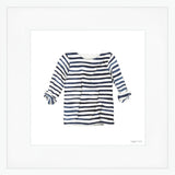 Striped Shirt Mega Art Print by Sara Fitz