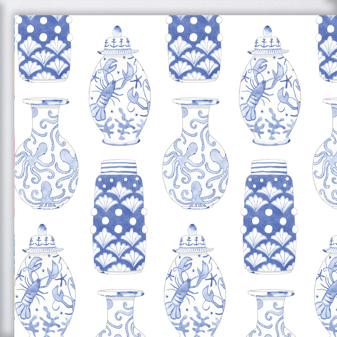 Nautical Ginger Jar Gift Wrap by Sara Fitz