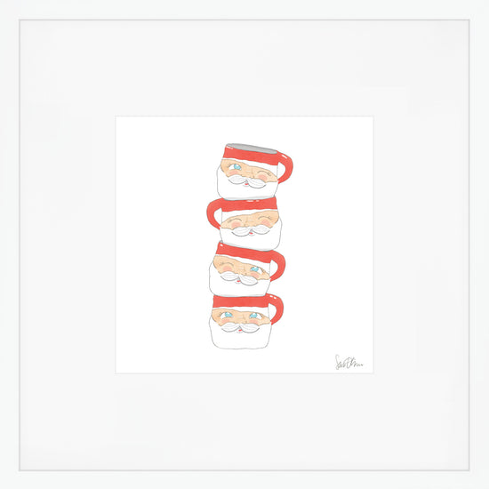 Santa Mug Art Print by Sara Fitz