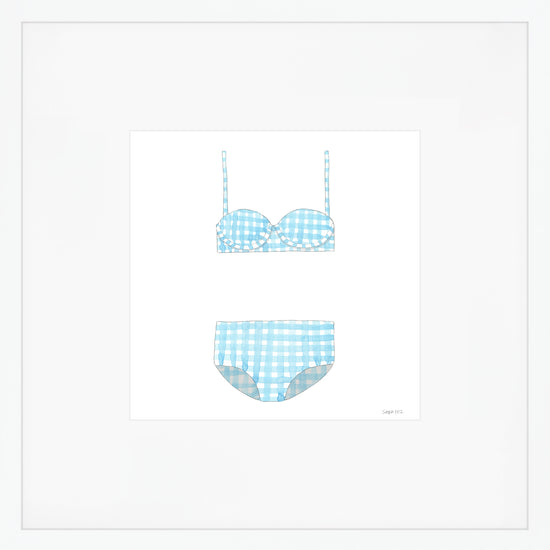 Two-Piece, Gingham Art Print by Sara Fitz
