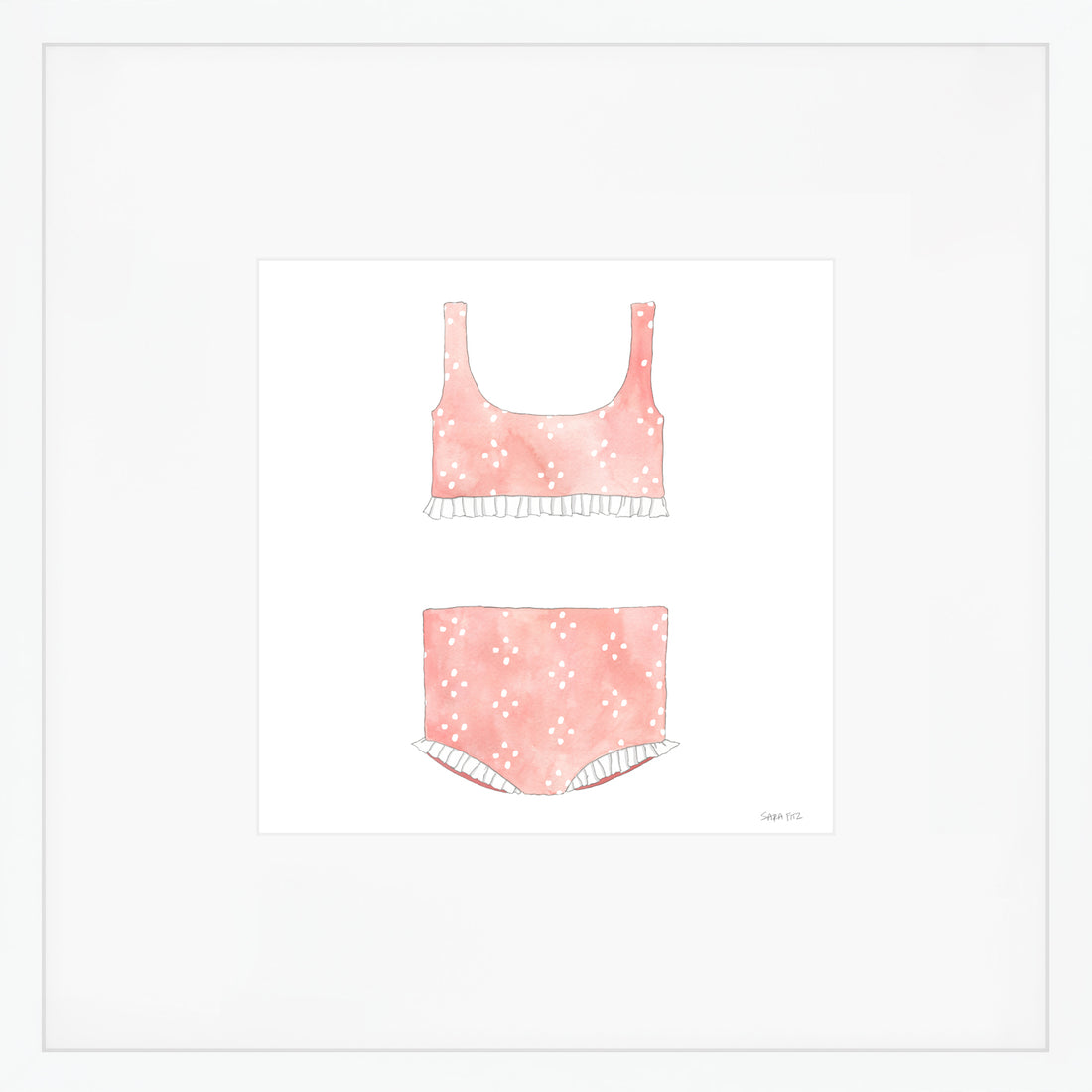 Two-Piece, Ruffled Art Print by Sara Fitz