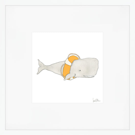 Whale Art Print by Sara Fitz