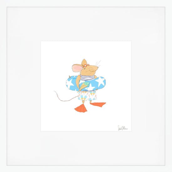 Beach Mouse Art Print by Sara Fitz