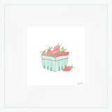 Strawberry Basket Art Print by Sara Fitz