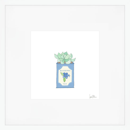 Blueberry Tea Tin Art Print by Sara Fitz