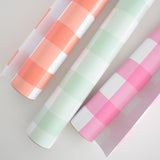 Pink Check Gift Wrap by Sara Fitz