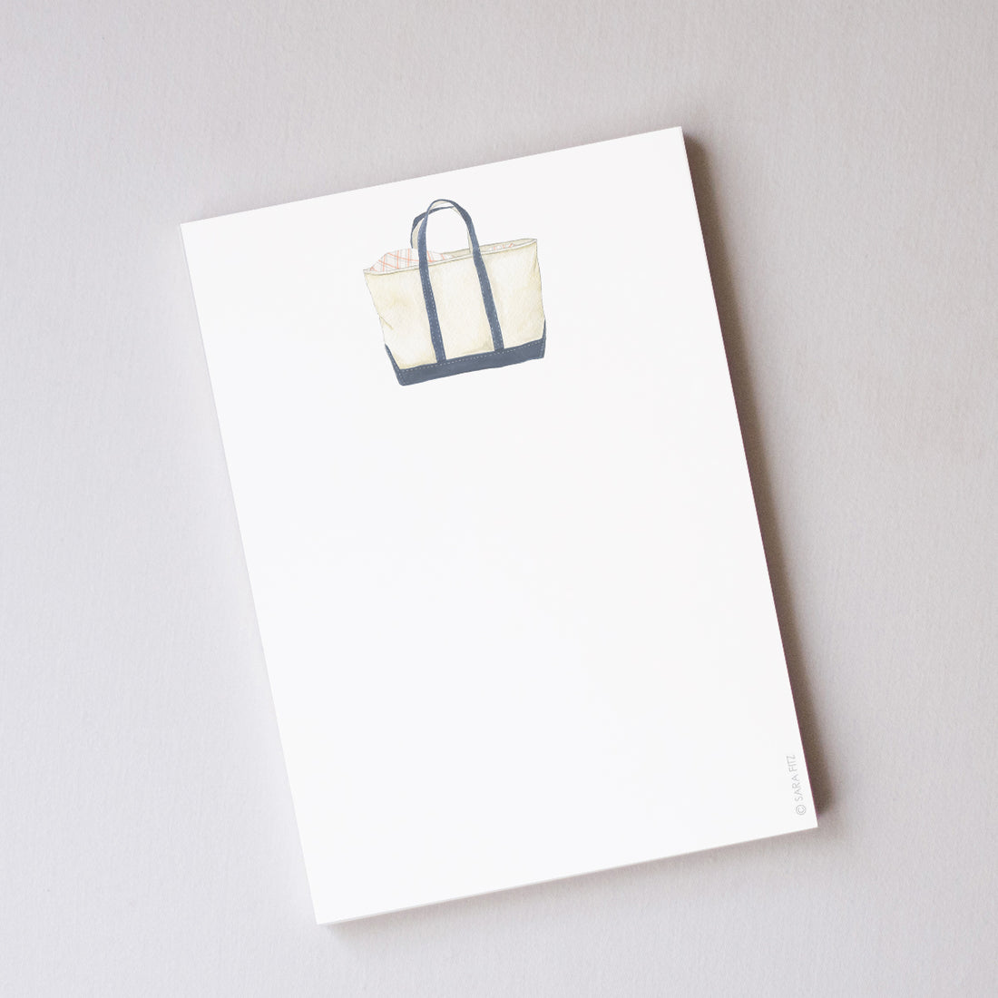Canvas Tote Notepad by Sara Fitz