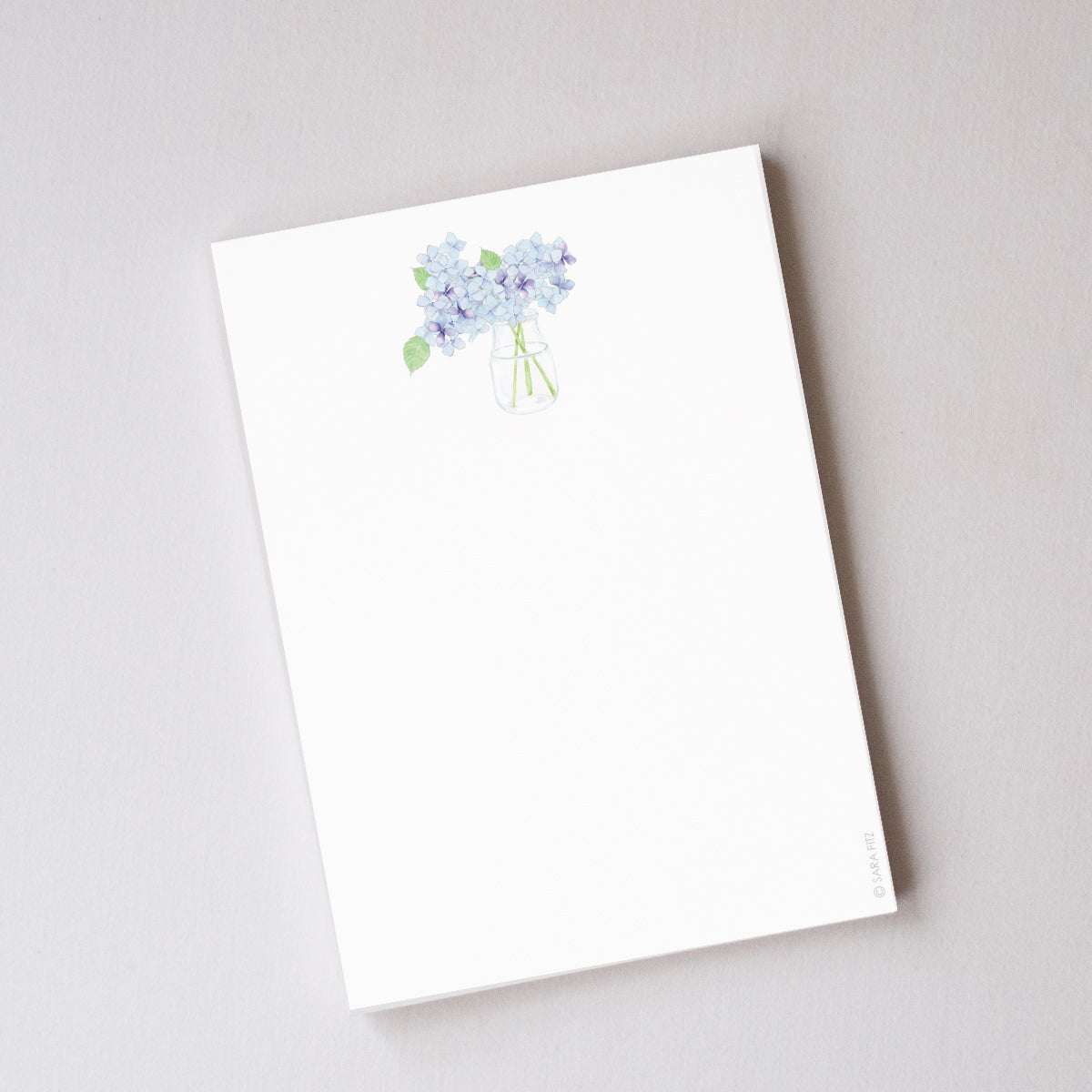 Hydrangea Floral Personalized Note Cards