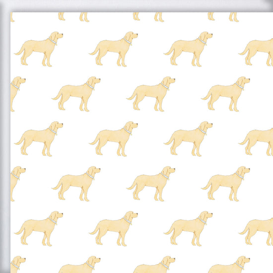 Golden Pup Gift Wrap by Sara Fitz