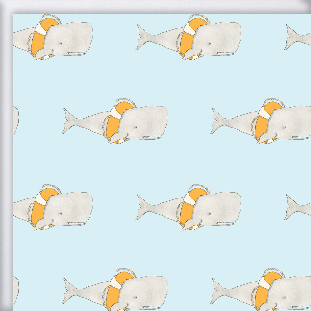 Blue Whale Personalised Baby Shower Wrapping Paper –  HotOffThePressGiftingLtd