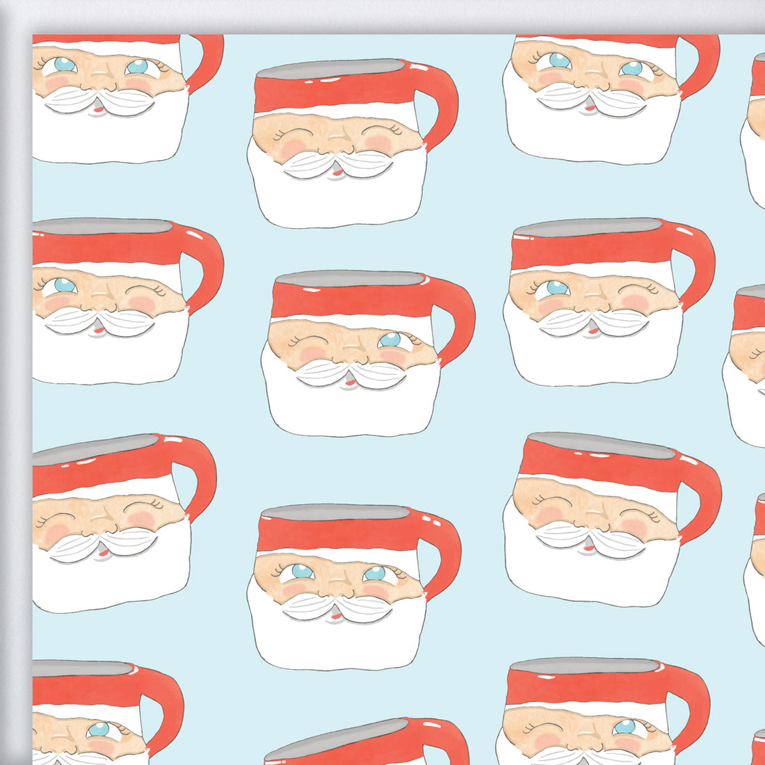 Santa Mug Gift Wrap by Sara Fitz
